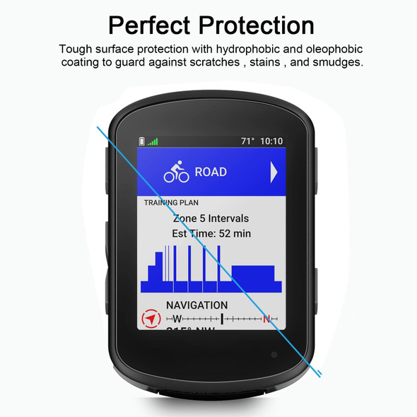 For Garmin Edge 540 / 840 0.26mm 2.5D 9H Tempered Glass Film Screen Protector