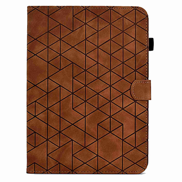 For Amazon Kindle Paperwhite 2021 Rhombus TPU Smart Leatherette Tablet Case(Brown)