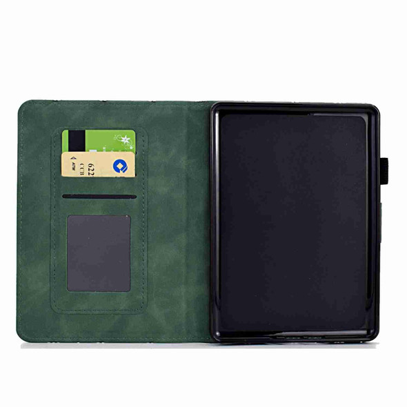 For Amazon Kindle Paperwhite 2021 Rhombus TPU Smart Leatherette Tablet Case(Green)