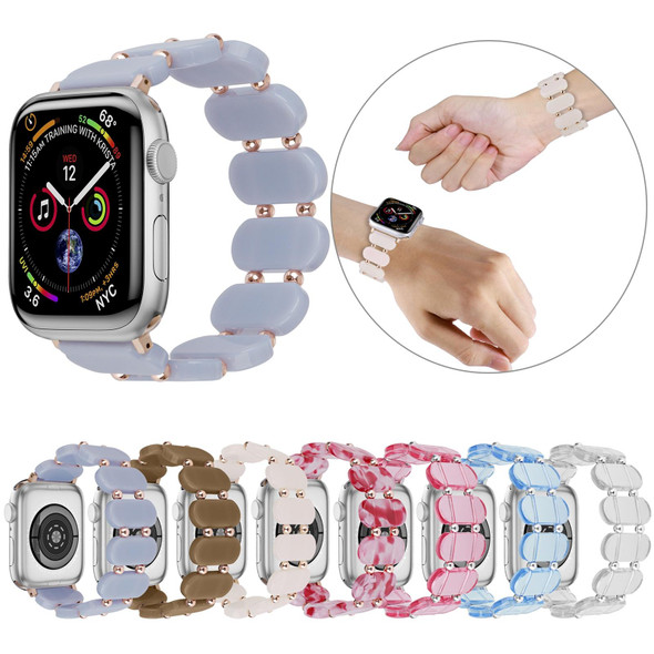 For Apple Watch 38mm Stretch Resin Watch Band(Transparent)