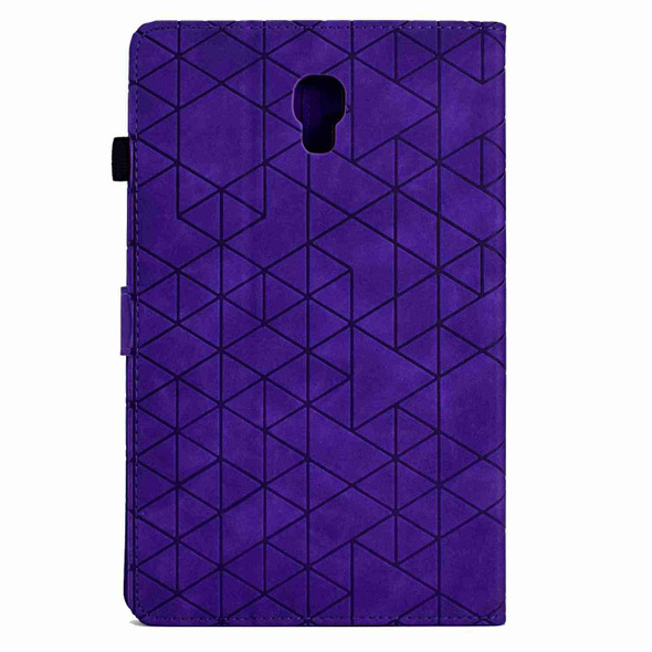 For Samsung Galaxy Tab A 10.5 T590 Rhombus TPU Smart Leatherette Tablet Case(Purple)