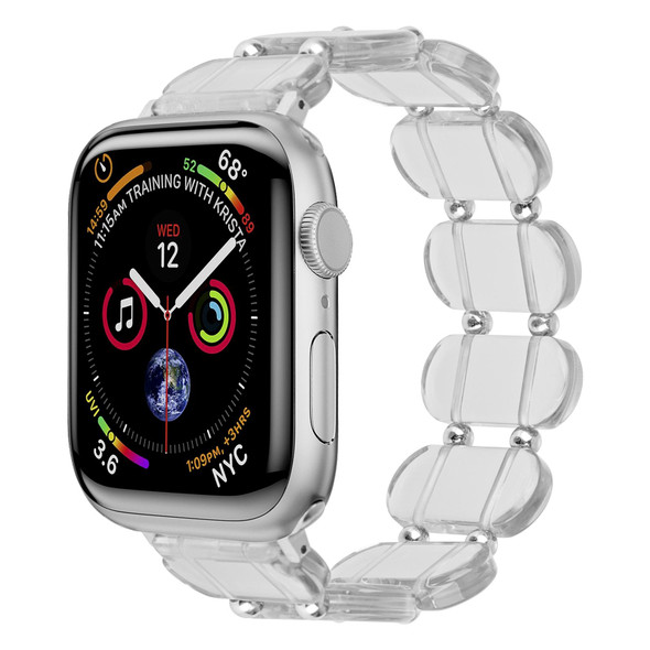 For Apple Watch SE 2022 40mm Stretch Resin Watch Band(Transparent)