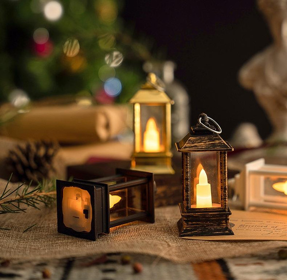 LED Electronic Candlelight Christmas Decoration Retro Mini Horse Lantern(White)