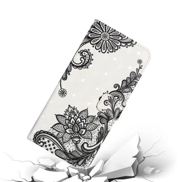 For Samsung Galaxy S24+ 5G Oil Embossed 3D Drawing Leatherette Phone Case(Lace Flower)