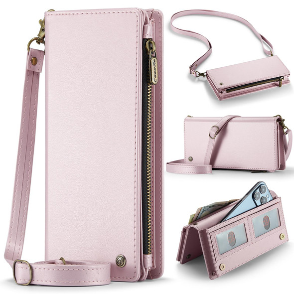 CaseMe ME10 Universal Wallet Phone Case with Lanyard(Pink)