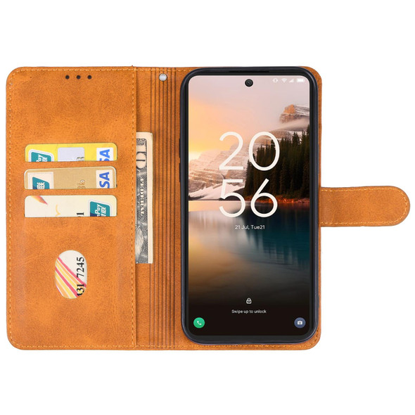For TCL 40 NXTpaper 4G Leatherette Phone Case(Brown)