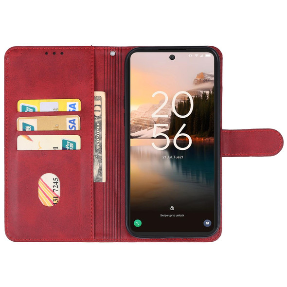 For TCL 40 NXTpaper 4G Leatherette Phone Case(Red)
