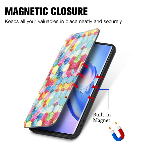 For Blackview A200 Pro CaseNeo Colorful Magnetic Leatherette Phone Case(Rhombus)