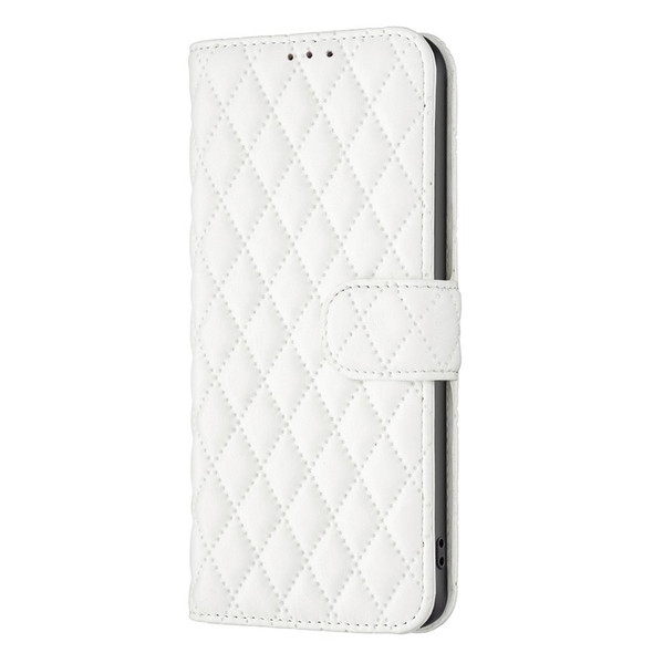 For Tecno Camon 20 Premier Diamond Lattice Wallet Flip Leatherette Phone Case(White)