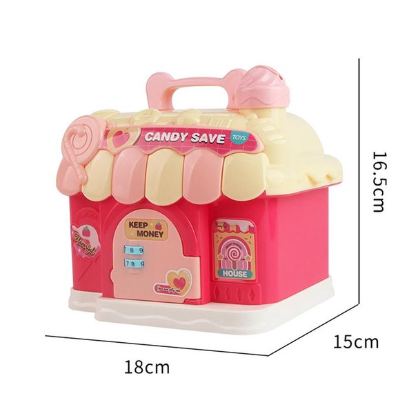 18 x 15 x 16.5cm Candy House Childrens Cartoon Coin Bank Small House Savings Jar Toys(Sky Blue)