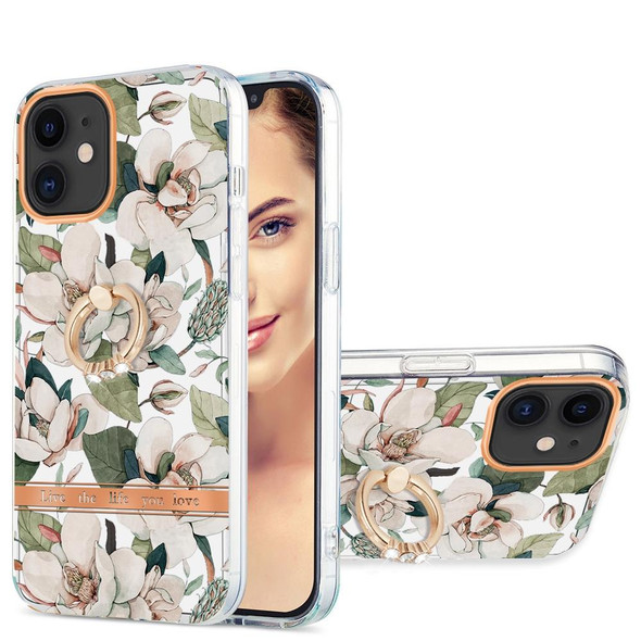 Ring IMD Flowers TPU Phone Case - iPhone 11(Green Gardenia)