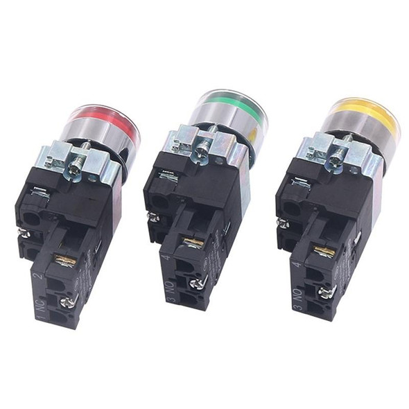 CHINT NP2-BW3462/24V 1 NC Pushbutton Switches With LED Light Silver Alloy Contact Push Button