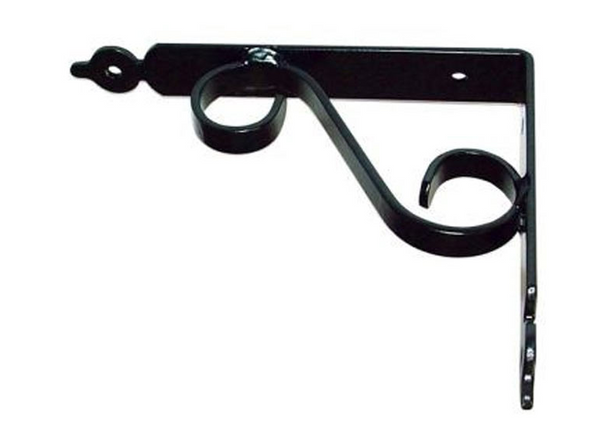 Black Tuscany Scroll Shelf Bracket 140 x 160mm