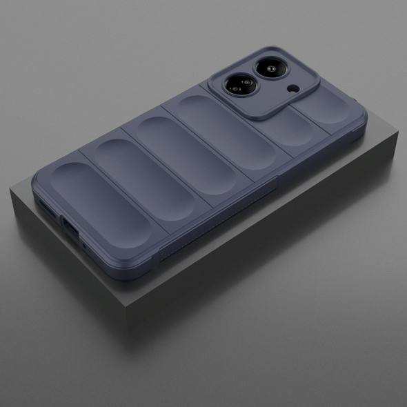For Xiaomi Redmi 13C 4G Global Magic Shield TPU + Flannel Phone Case(Dark Blue)