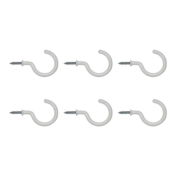 25mm Cup Hooks -6 Pieces