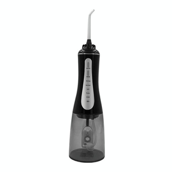 350ML Water Tank Oral Irrigator Rechargeable 5 Gear Adustable Water Flosser, Spec: With  Bracket Black Gray