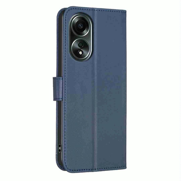 For OPPO A98 5G Four-leaf Embossed Leatherette Phone Case(Blue)