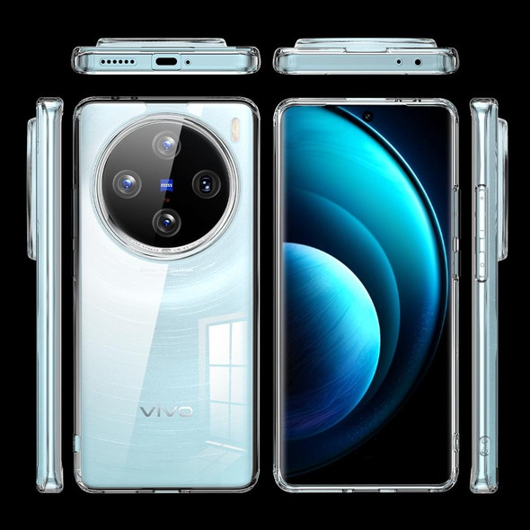 For vivo X100 Pro Armor Clear TPU Hard PC Phone Case(Clear)