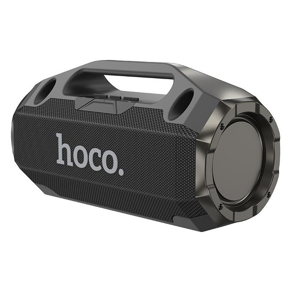 hoco HA3 Drum TWS Bluetooth 5.0 Speaker Support TF Card / AUX, with Wired Microphone(Black)