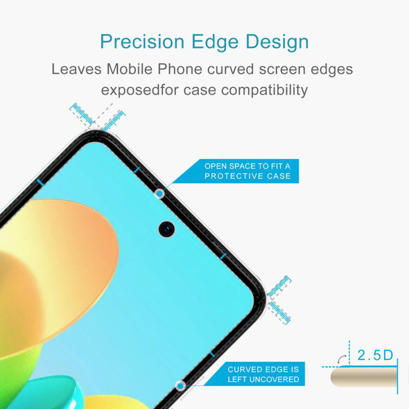 For TECNO Spark 20C 10pcs 0.26mm 9H 2.5D Tempered Glass Film