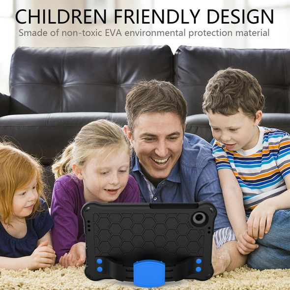 For Blackview Tab 60 8.7 2023 Honeycomb EVA Hybrid PC Tablet Case with Strap(Black+Blue)