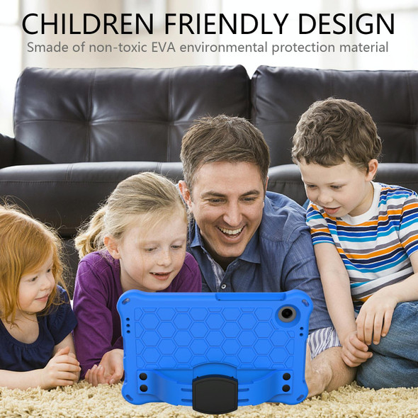 For Blackview Tab 60 8.7 2023 Honeycomb EVA Hybrid PC Tablet Case with Strap(Blue+Black)