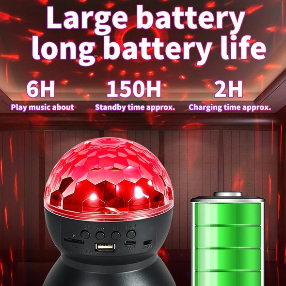 Home LED Magic Ball Lights Bounce Ambient Lamps Room Sound Lights Balls, Color: Plug-in Model Black(RGB Colorful 5W)