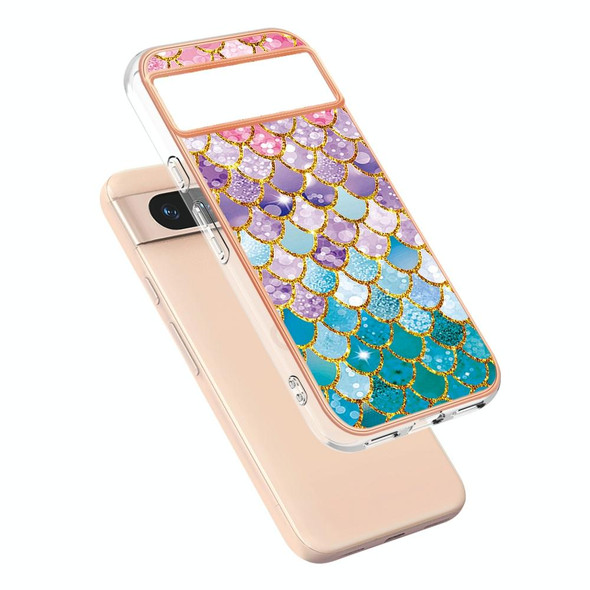 For Google Pixel 8a Electroplating IMD TPU Phone Case(Colorful Scales)