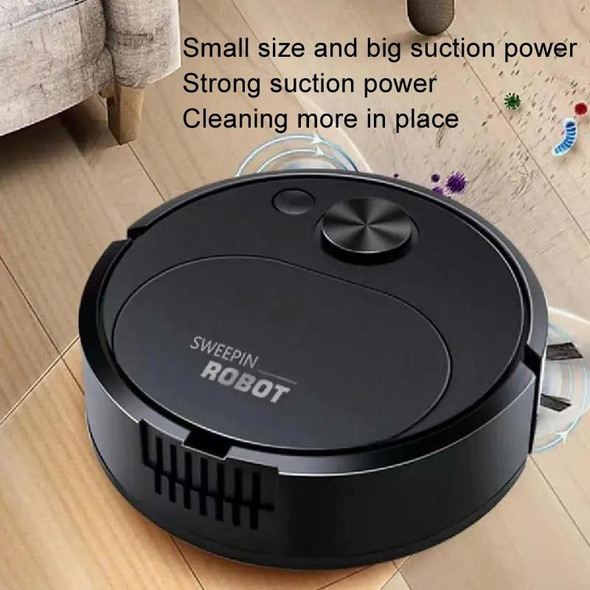Field Sweeping Robot Auto Family Mini Cleaning Machine USB Charging Smart Vacuum(White)