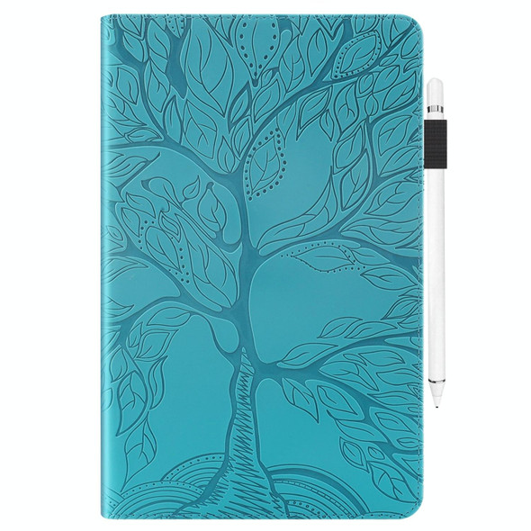 For Lenovo Tab P12 /Xiaoxin Pad Pro 12.7 Life Tree Series Horizontal Flip Leatherette Tablet Case(Lake Blue)