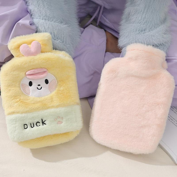 1L Hot Water Bag Dual Hands Plush Cute Hand Warmer, Style: Little Brown Bear