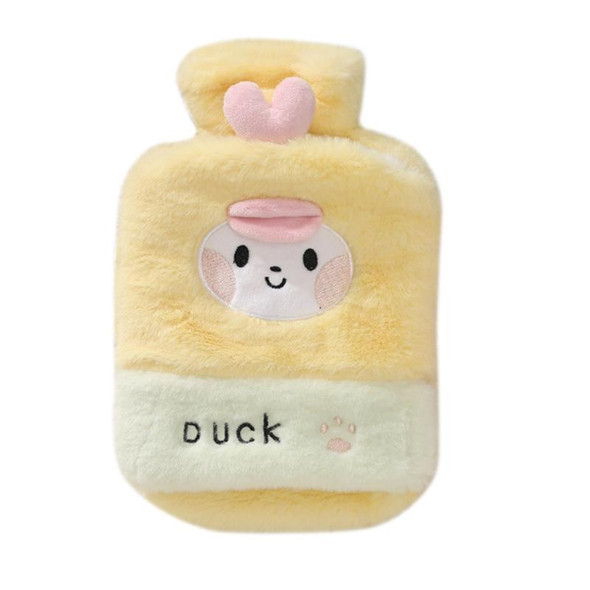 1L Hot Water Bag Dual Hands Plush Cute Hand Warmer, Style: Little Brown Bear