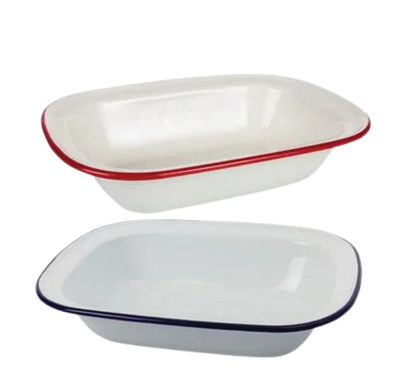 Enamel Oblong Pie Dishes