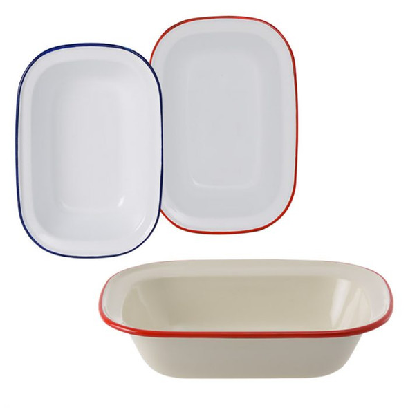 Enamel Oblong Pie Dishes