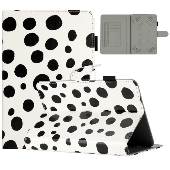 7 inch Dot Pattern Leatherette Tablet Case(White Black Dot)