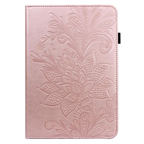 Lace Flower Embossing Pattern Leather Tablet Case - Samsung Galaxy Tab A8 10.5 2021(Gold)