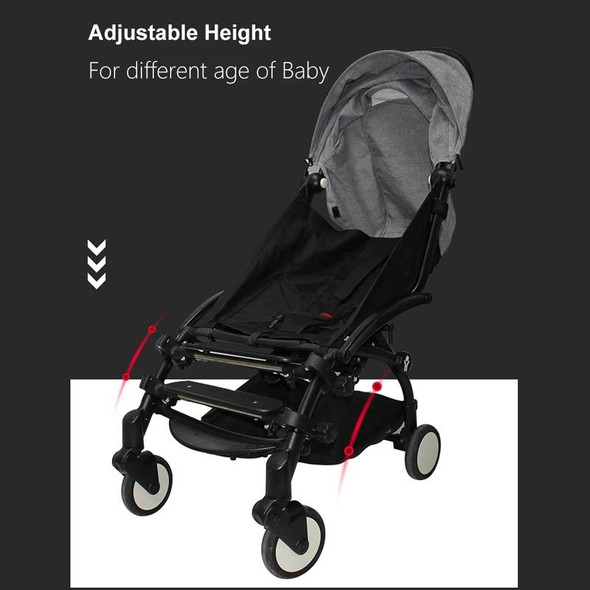 Baby Stroller Accessories Adjustable Pedal Footrest Highchair Footboard(Black)
