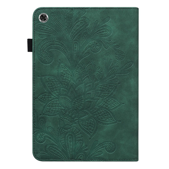 Lace Flower Embossing Pattern Leather Tablet Case - Samsung Galaxy Tab A8 10.5 2021(Green)