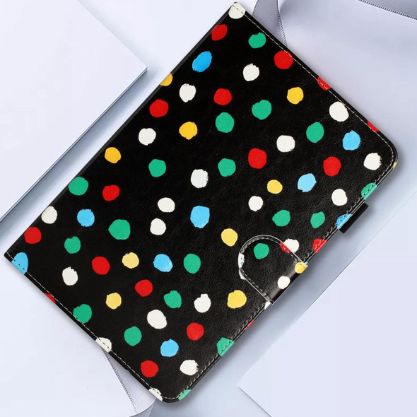 10 inch Dot Pattern Leatherette Tablet Case(Black Colorful Dot)