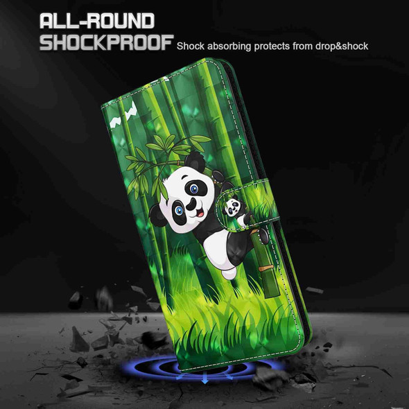 For Samsung Galaxy S24 Ultra 5G 3D Painting Pattern Flip Leatherette Phone Case(Bamboo Panda)