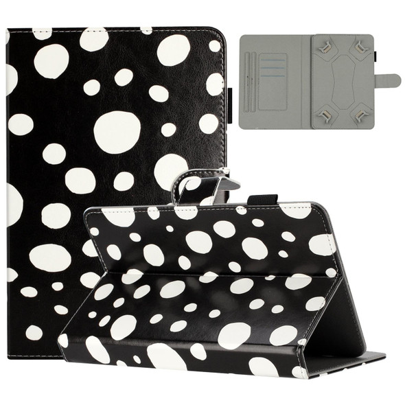 7 inch Dot Pattern Leatherette Tablet Case(Black White Dot)