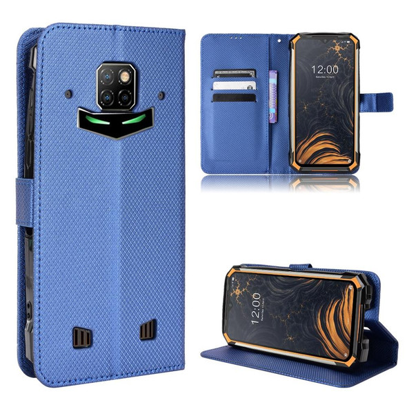 Doogee S88 Pro / S88 Plus Diamond Texture Leatherette Phone Case(Blue)