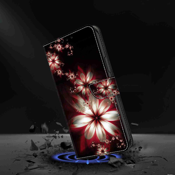 For Samsung Galaxy S24+ 5G Crystal 3D Shockproof Protective Leatherette Phone Case(Fantastic Flower)