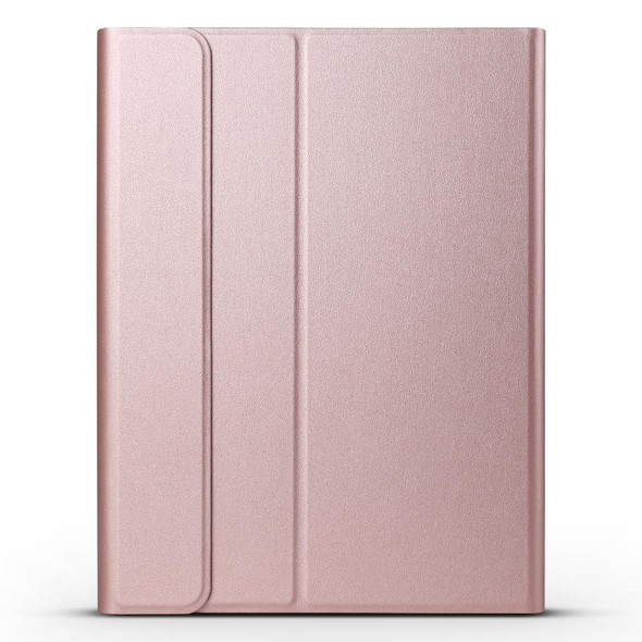 A11 Lambskin Texture Ultra-thin Bluetooth Keyboard Leatherette Case - iPad Air 2022 / Air 2020 10.9 & Pro 11 inch 2021 / 2020 / 2018(Rose Gold)