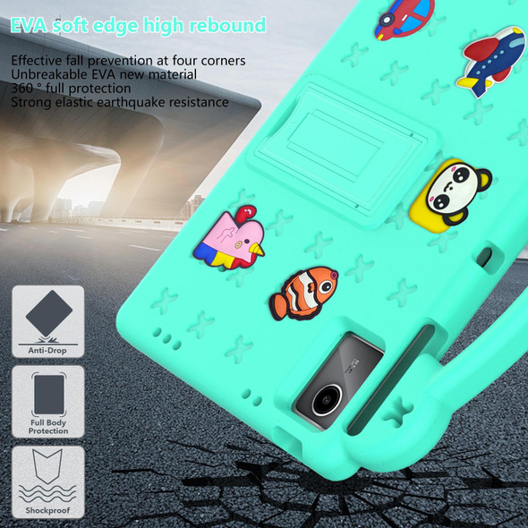 For Lenovo Tab M11 / Xiaoxin Pad 2024 Handle Kickstand Children EVA Shockproof Tablet Case(Mint Green)