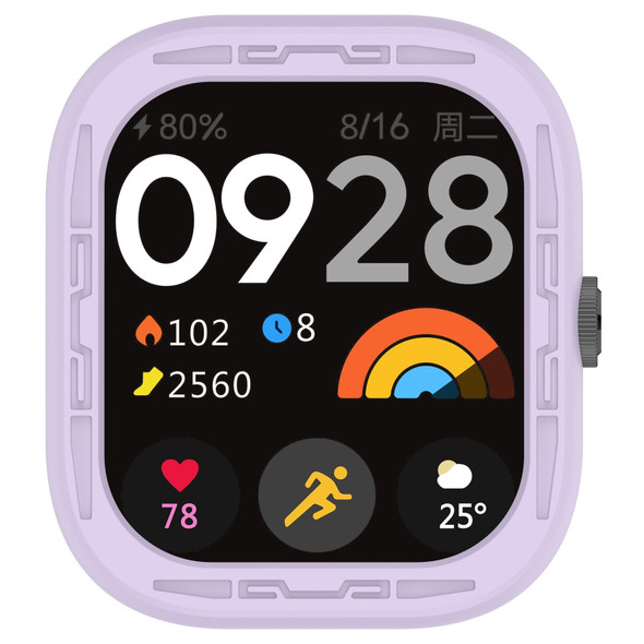 For Redmi Watch 4 Silicone Smart Watch Protective Case(Purple)