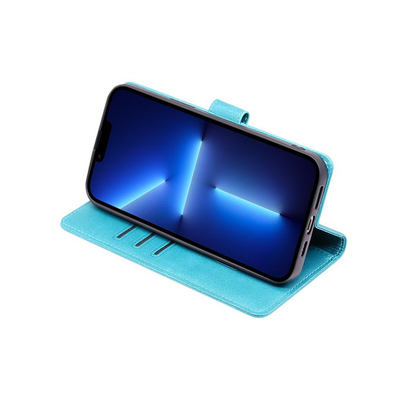 For Infinix GT 10 Pro 5G Calf Texture Buckle Flip Leatherette Phone Case(Light Blue)