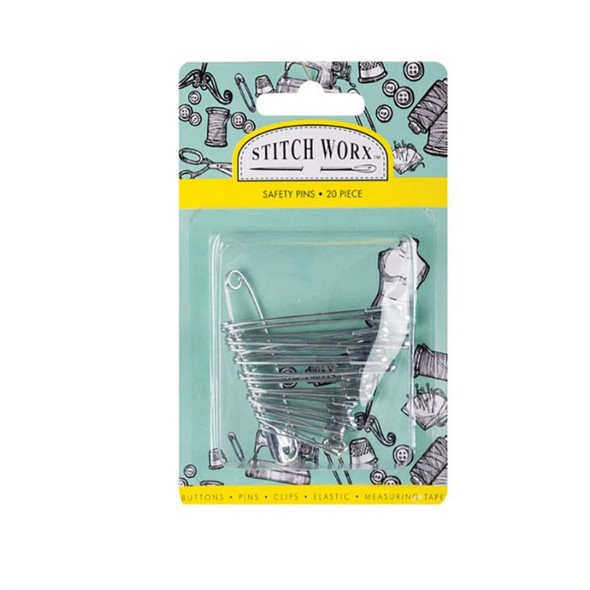 Haberdashery Safety Pins – 20 Pieces Per Pack