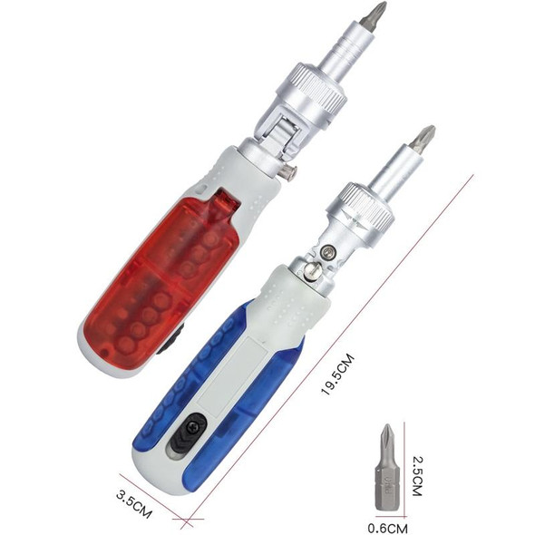 14 In 1 Household Ratchet Head Multifunctional Combination Screwdriver(Red)