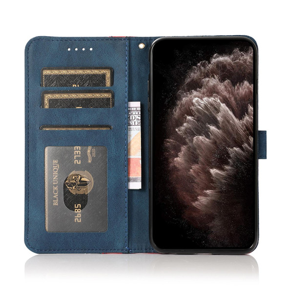 For OPPO Reno10 5G / Reno10 Pro 5G Global Dual-color Stitching Leatherette Phone Case(Red Blue)